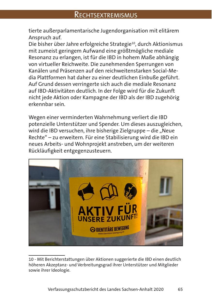 Seite 67 des Verfassungsschutzbericht 2020 Sachsen-Anhalt