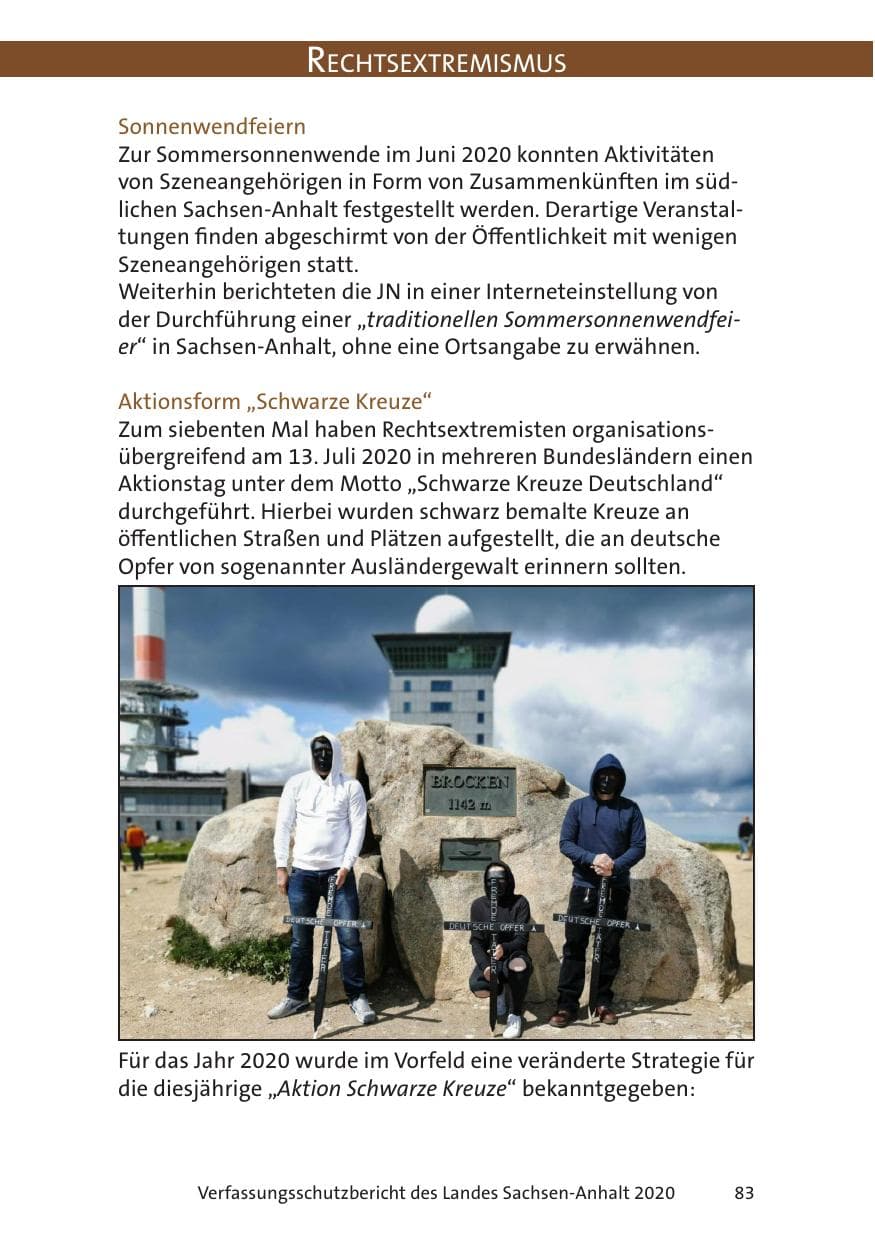 Seite 85 des Verfassungsschutzbericht 2020 Sachsen-Anhalt