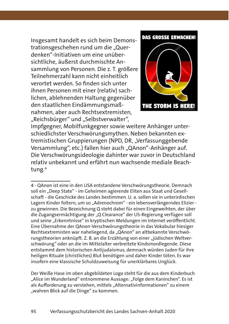 Seite 97 des Verfassungsschutzbericht 2020 Sachsen-Anhalt