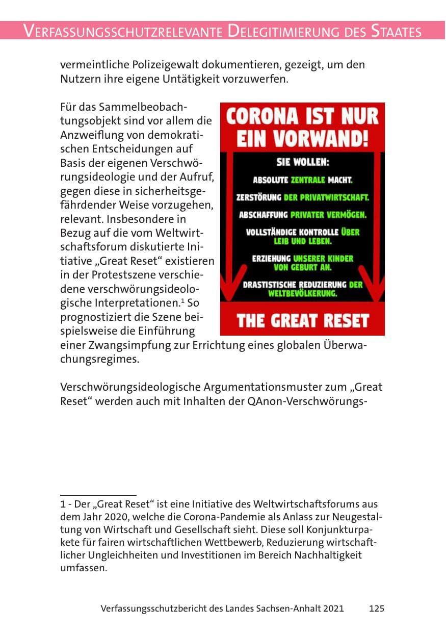 Seite 127 des Verfassungsschutzbericht 2021 Sachsen-Anhalt