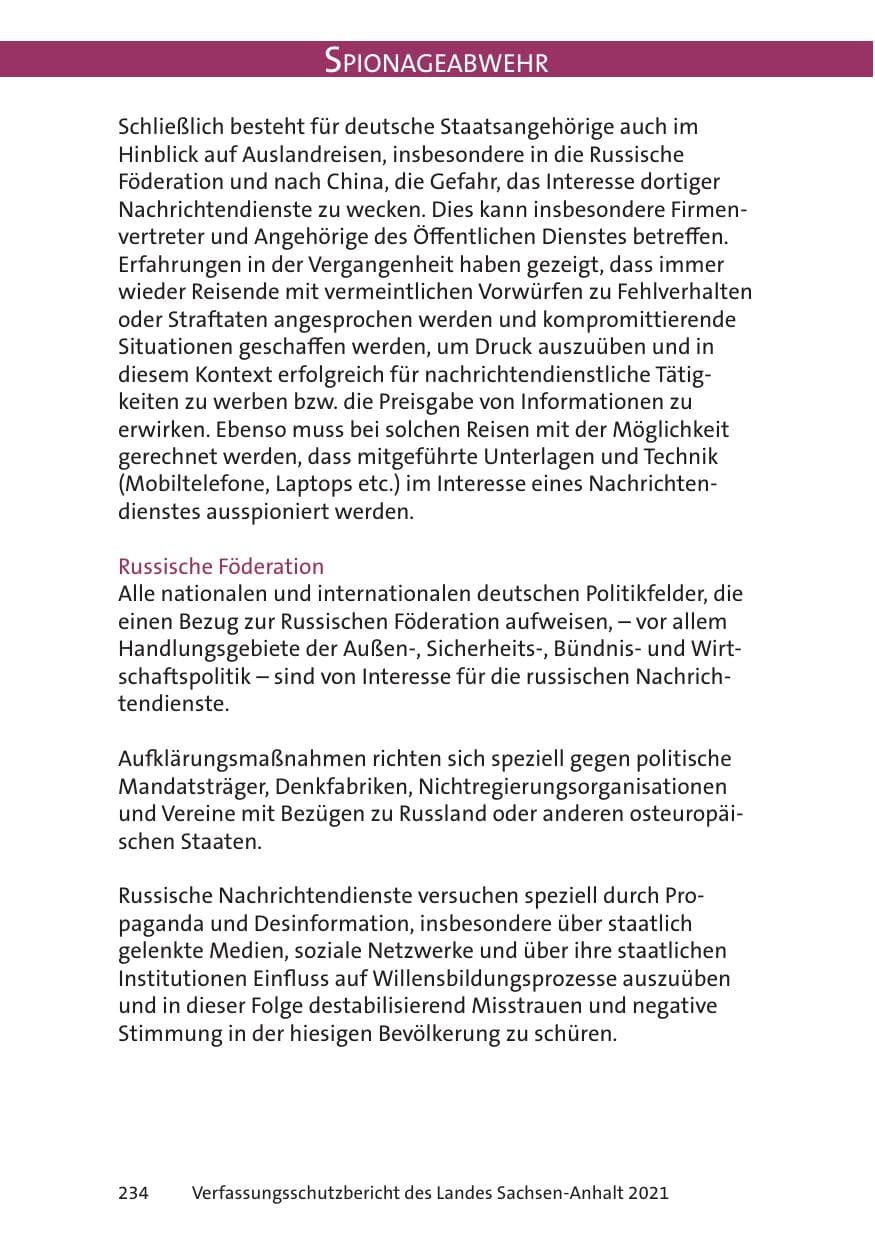 Seite 236 des Verfassungsschutzbericht 2021 Sachsen-Anhalt