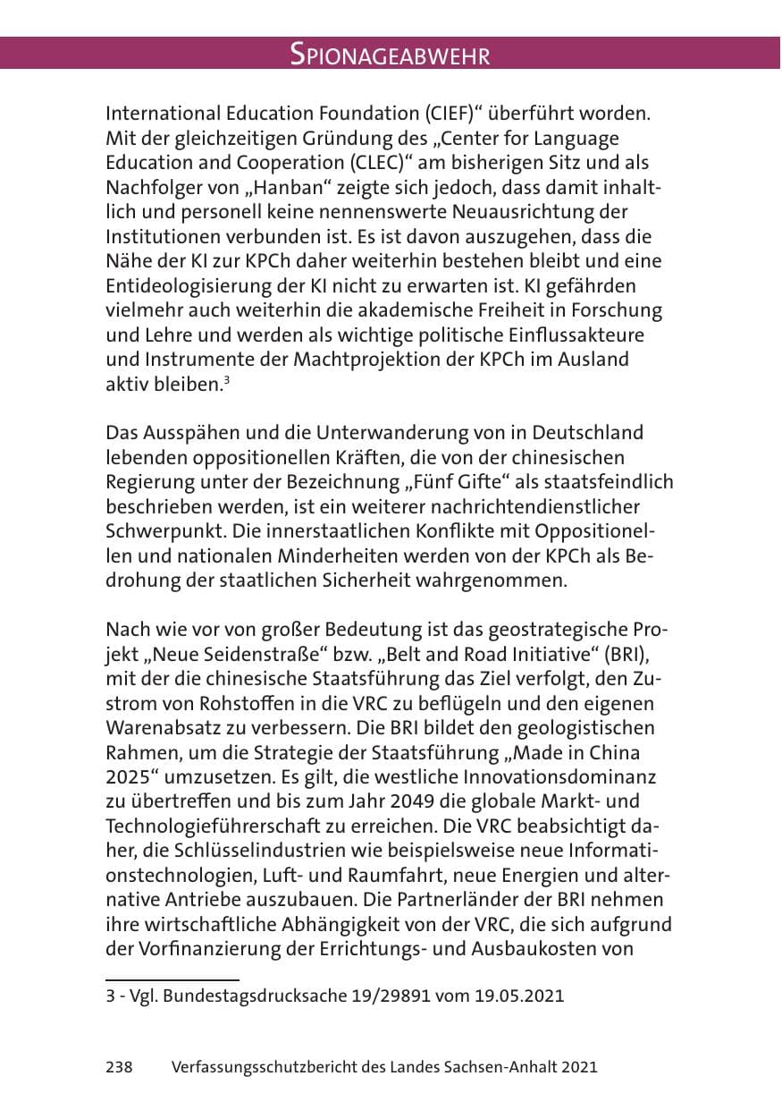 Seite 240 des Verfassungsschutzbericht 2021 Sachsen-Anhalt