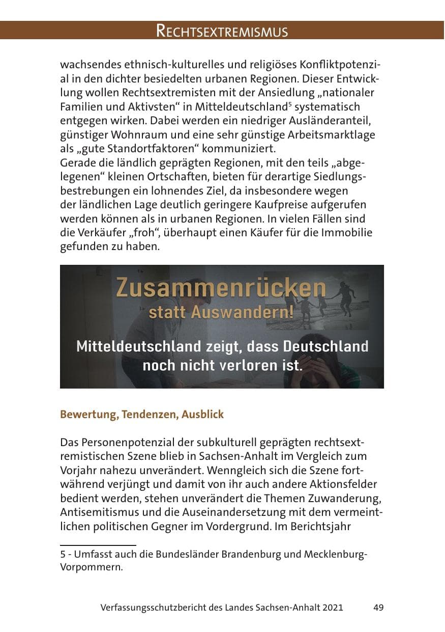 Seite 51 des Verfassungsschutzbericht 2021 Sachsen-Anhalt