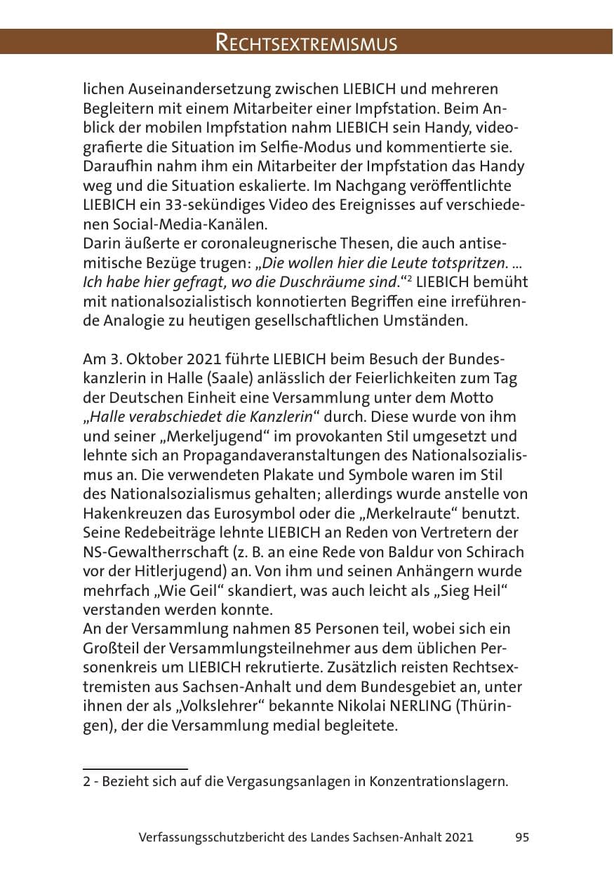 Seite 97 des Verfassungsschutzbericht 2021 Sachsen-Anhalt
