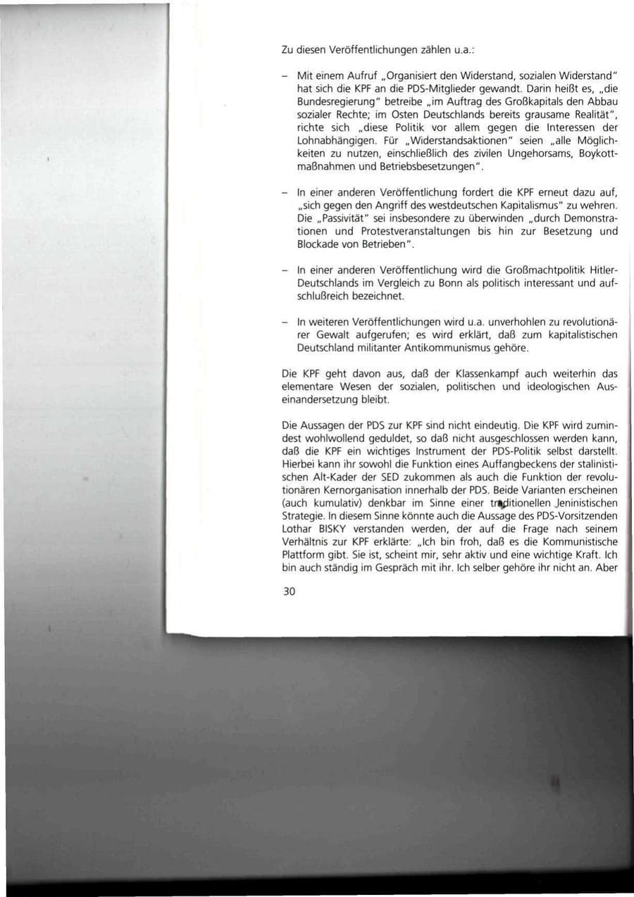 Seite 30 des Verfassungsschutzbericht 1993 Thüringen