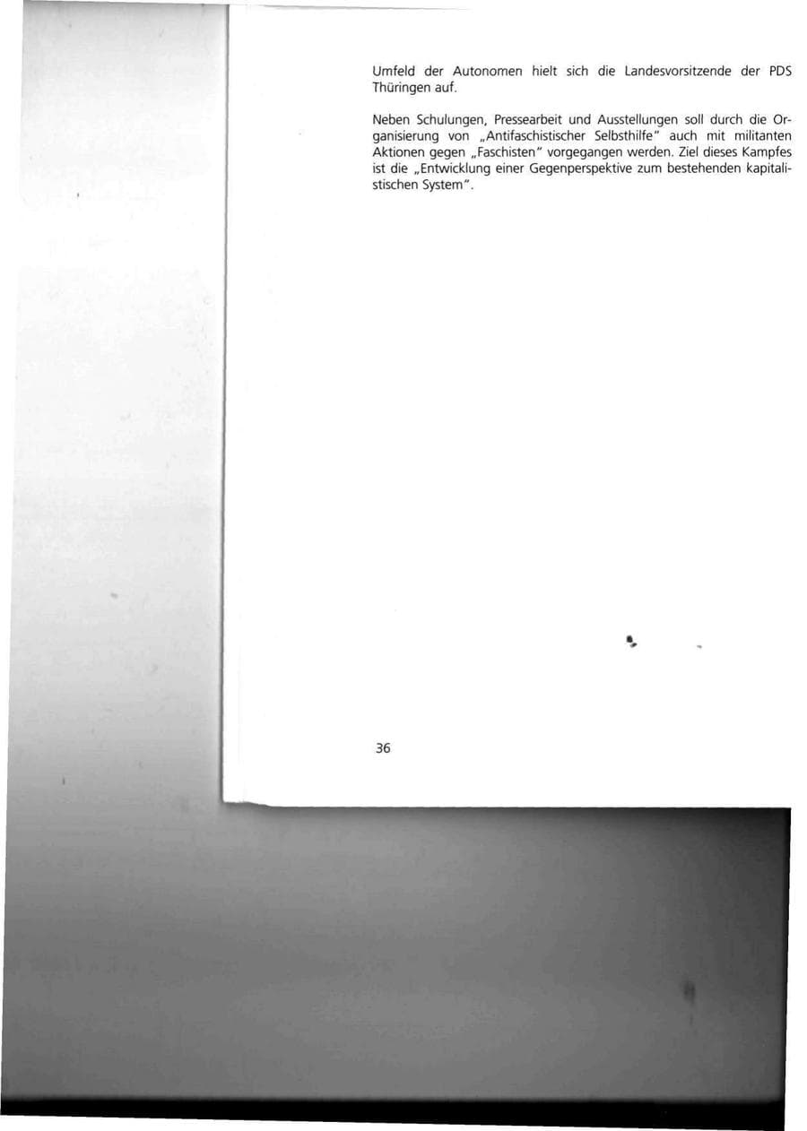Seite 36 des Verfassungsschutzbericht 1993 Thüringen
