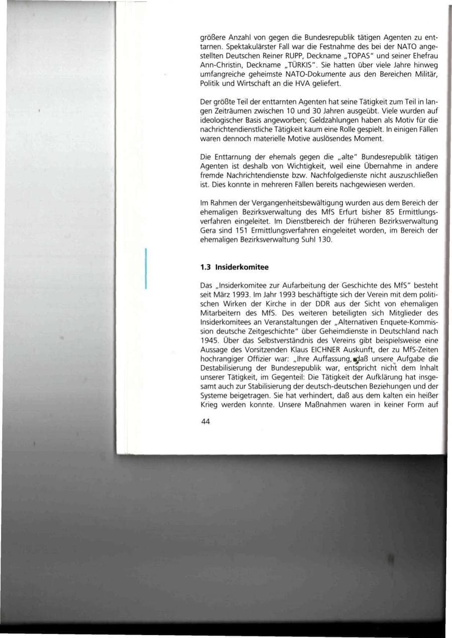 Seite 44 des Verfassungsschutzbericht 1993 Thüringen