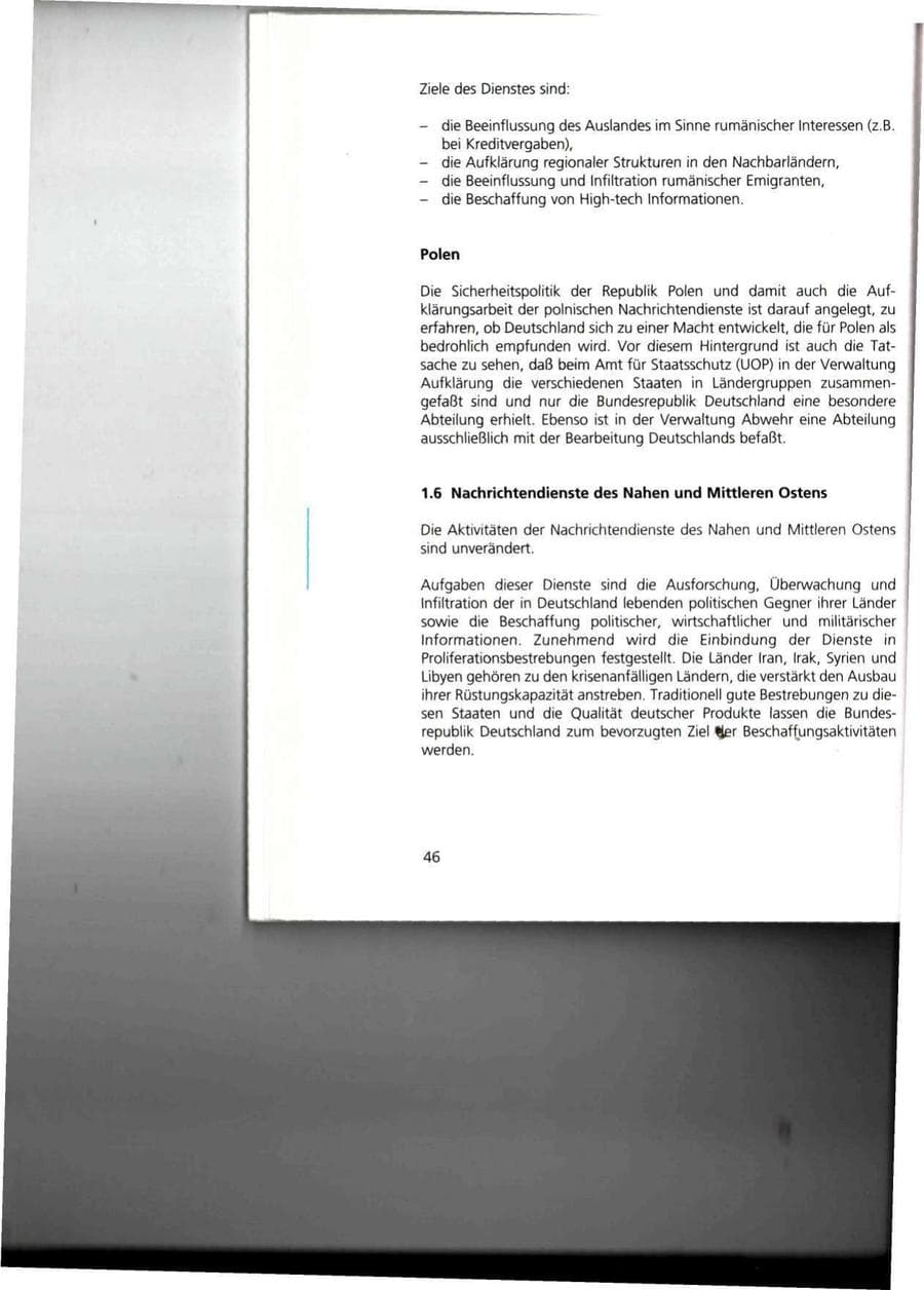 Seite 46 des Verfassungsschutzbericht 1993 Thüringen