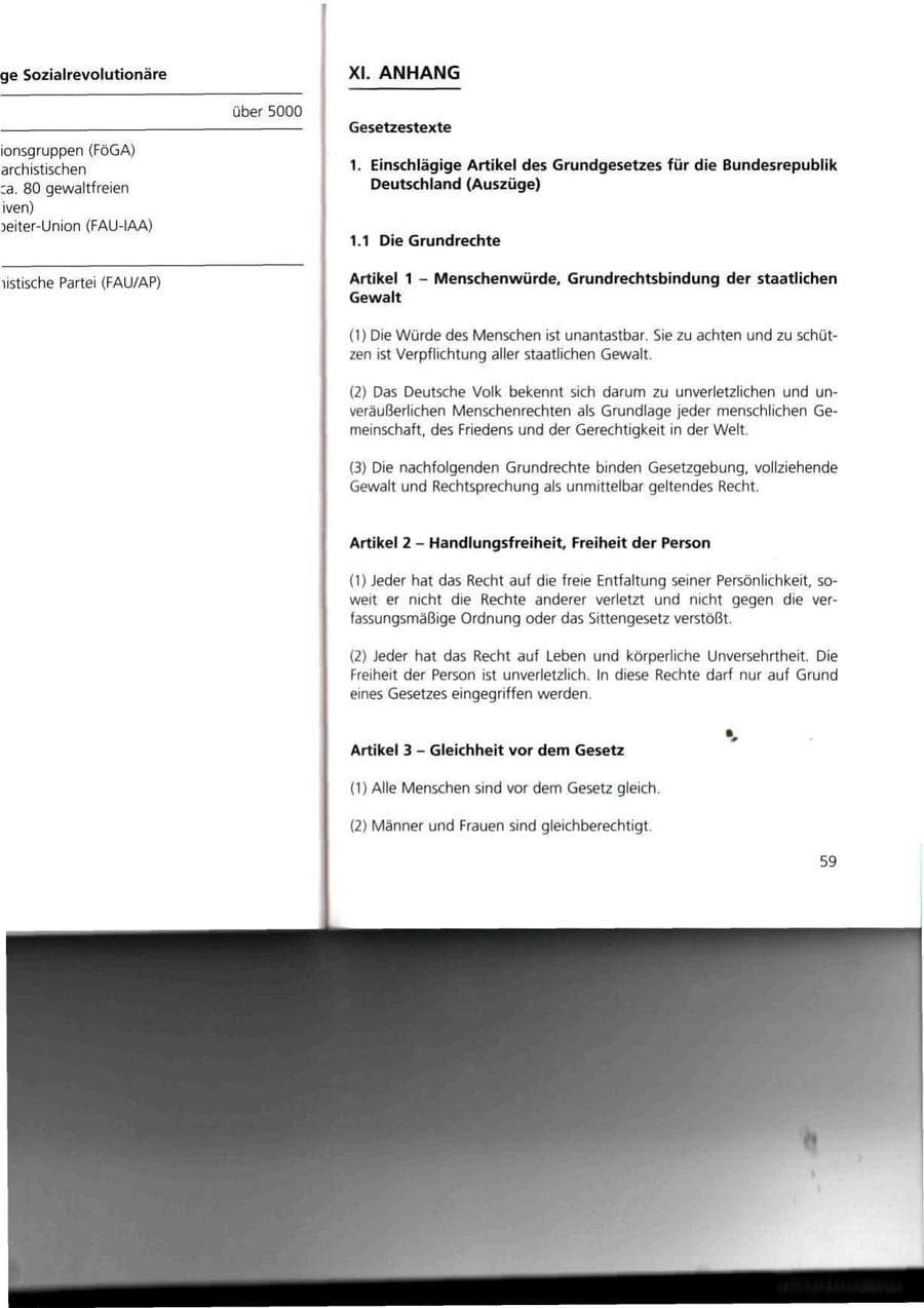 Seite 59 des Verfassungsschutzbericht 1993 Thüringen