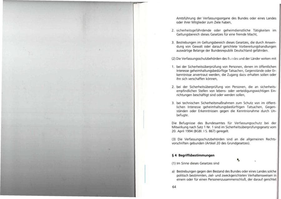 Seite 64 des Verfassungsschutzbericht 1993 Thüringen