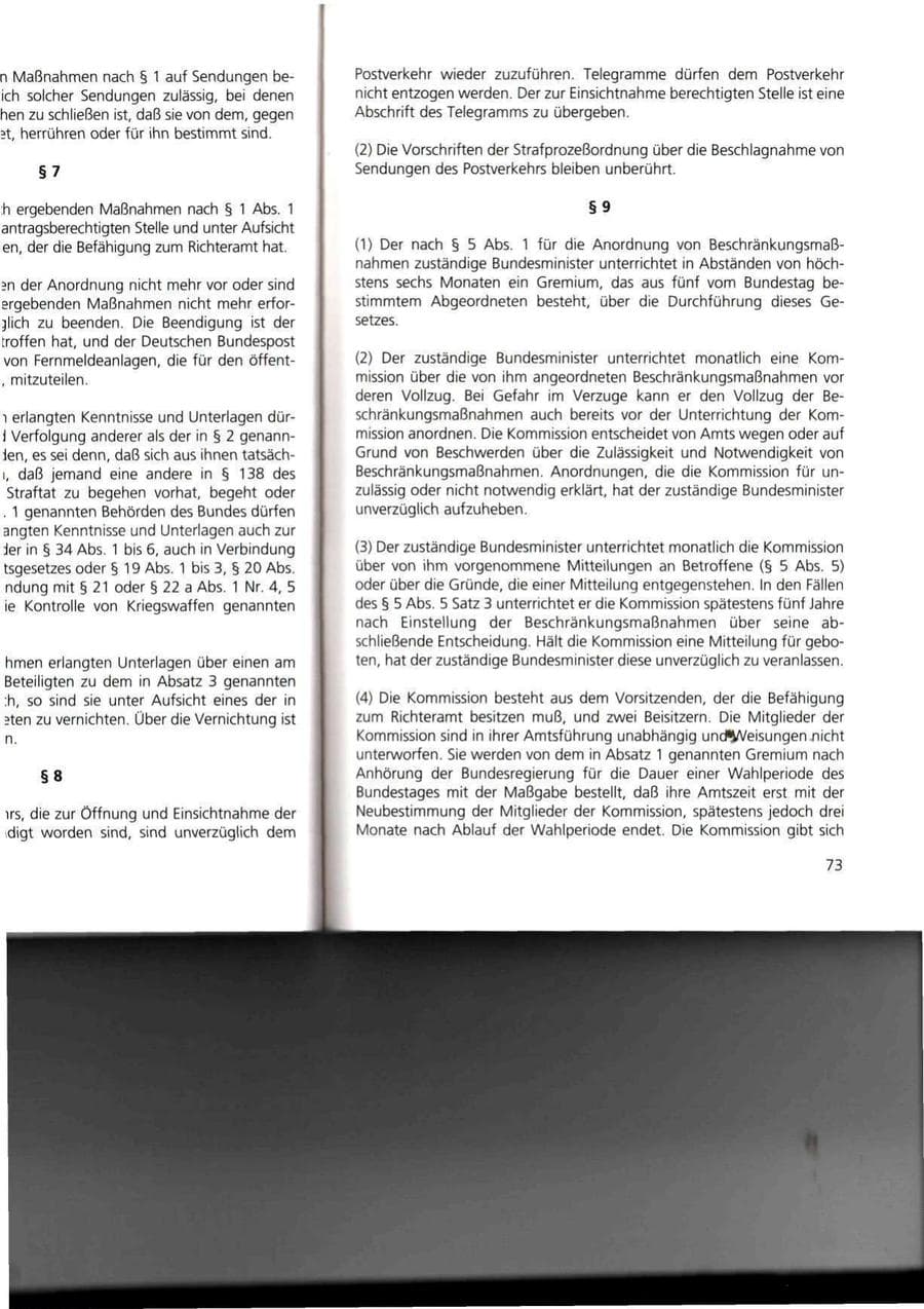 Seite 73 des Verfassungsschutzbericht 1993 Thüringen