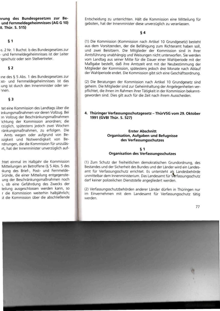 Seite 77 des Verfassungsschutzbericht 1993 Thüringen