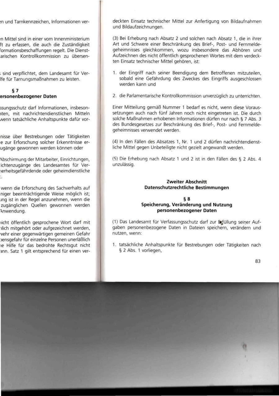 Seite 83 des Verfassungsschutzbericht 1993 Thüringen