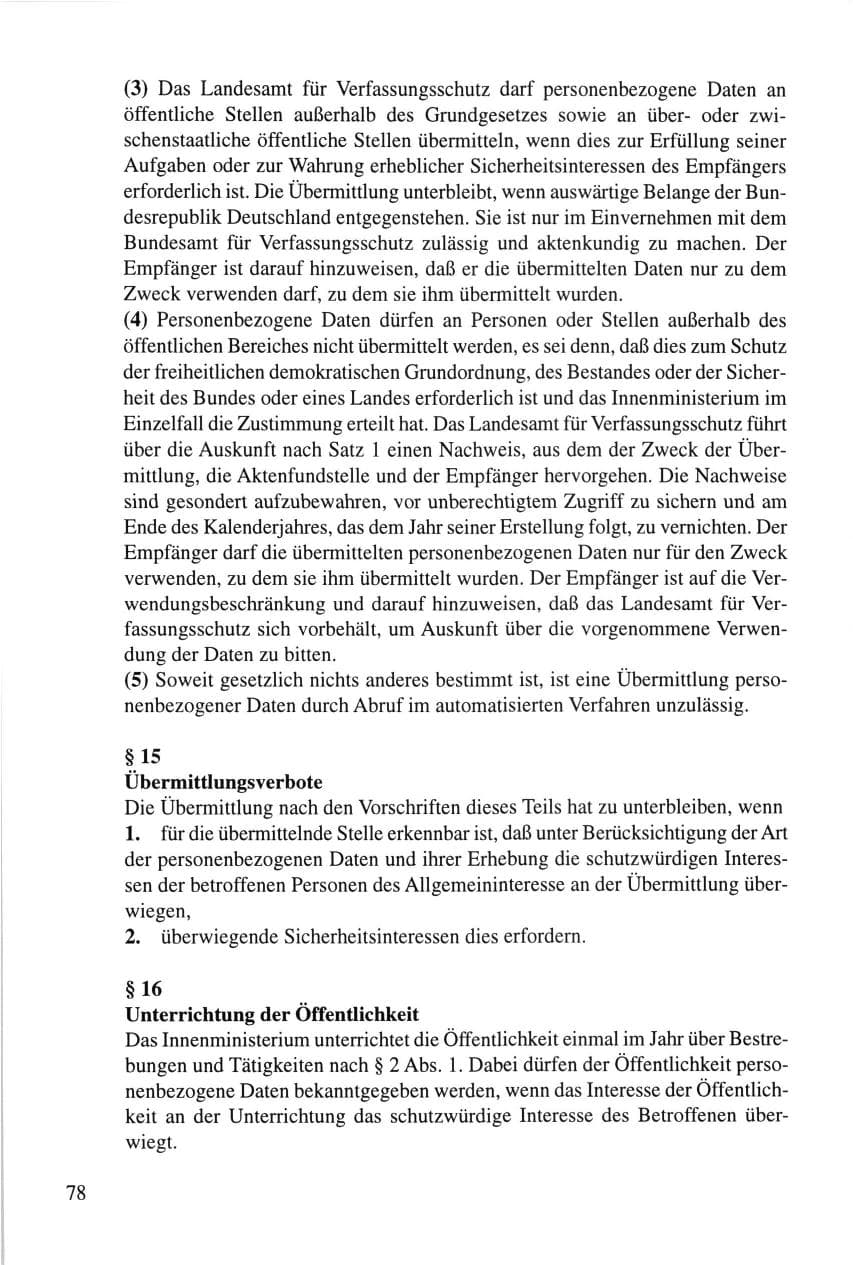 Seite 78 des Verfassungsschutzbericht 1995 Thüringen