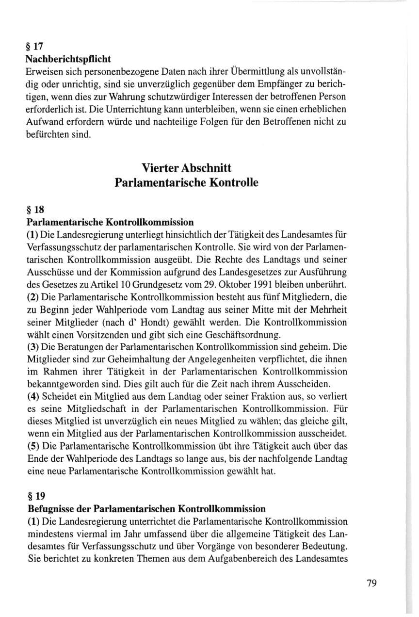 Seite 79 des Verfassungsschutzbericht 1995 Thüringen