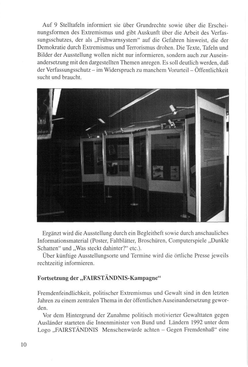Seite 10 des Verfassungsschutzbericht 1995 Thüringen