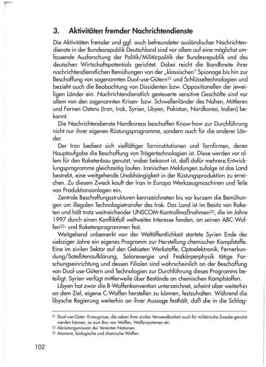 Seite 104 des Verfassungsschutzbericht 1997 Thüringen