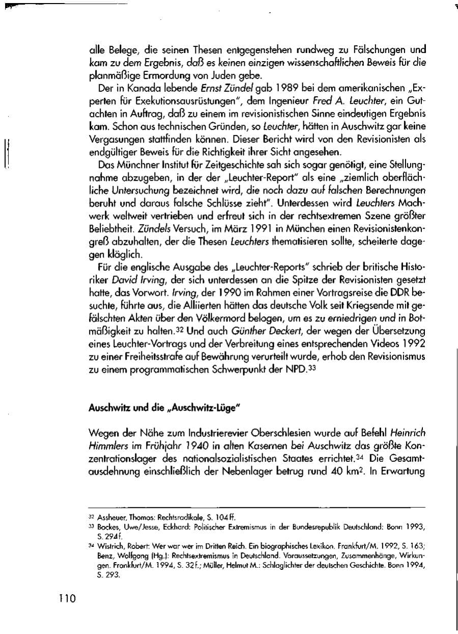 Seite 112 des Verfassungsschutzbericht 1997 Thüringen