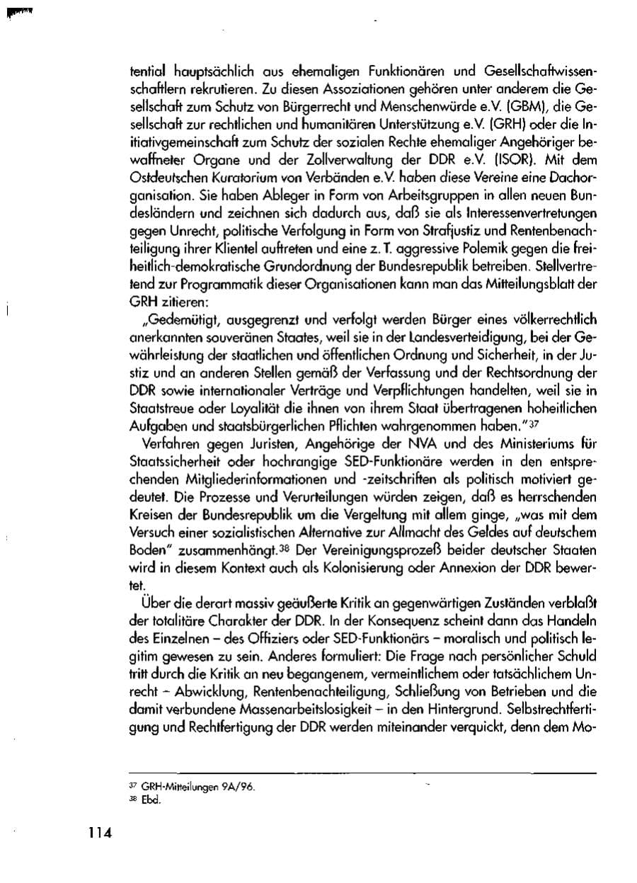 Seite 116 des Verfassungsschutzbericht 1997 Thüringen