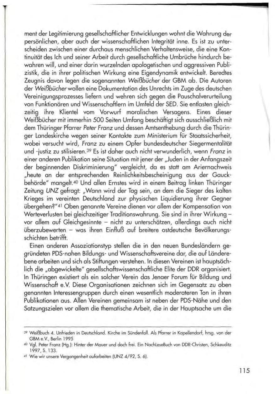 Seite 117 des Verfassungsschutzbericht 1997 Thüringen