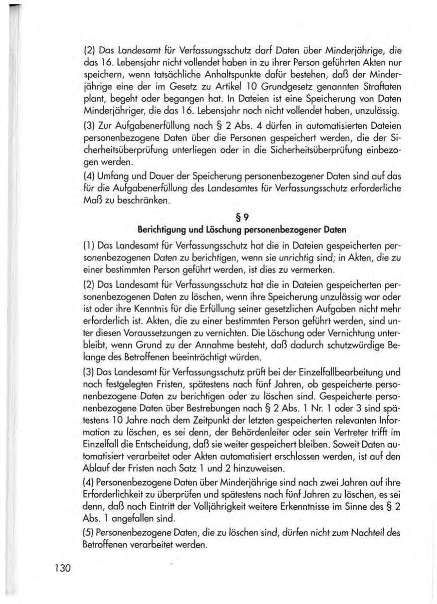 Seite 132 des Verfassungsschutzbericht 1997 Thüringen