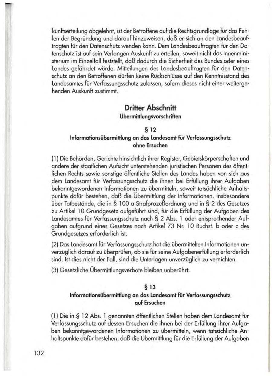 Seite 134 des Verfassungsschutzbericht 1997 Thüringen
