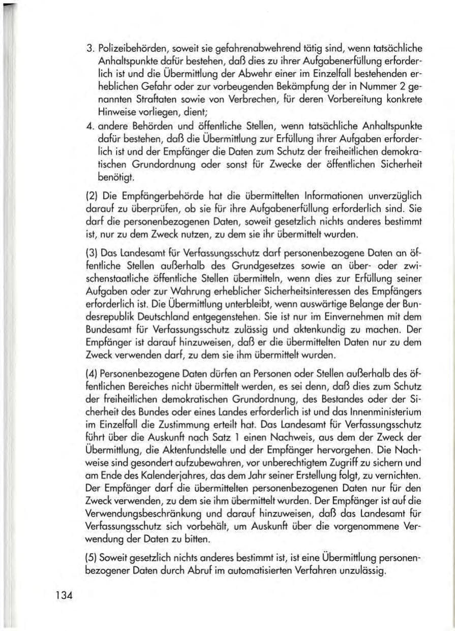 Seite 136 des Verfassungsschutzbericht 1997 Thüringen