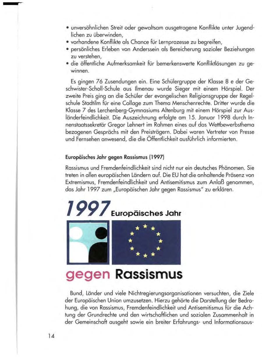 Seite 16 des Verfassungsschutzbericht 1997 Thüringen