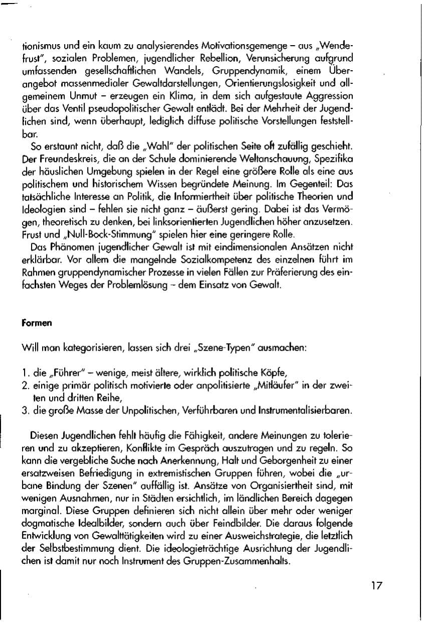 Seite 19 des Verfassungsschutzbericht 1997 Thüringen