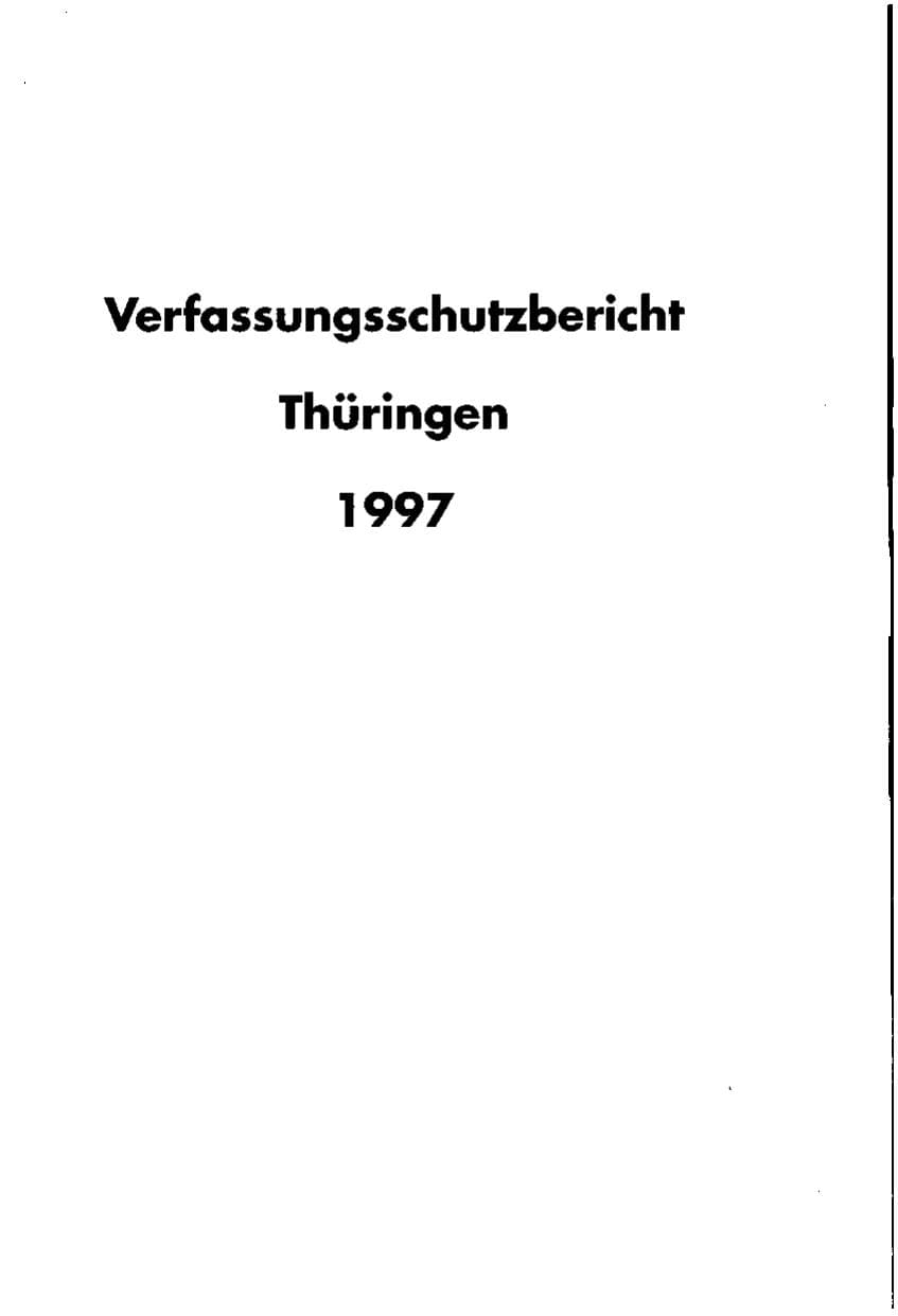Seite 3 des Verfassungsschutzbericht 1997 Thüringen