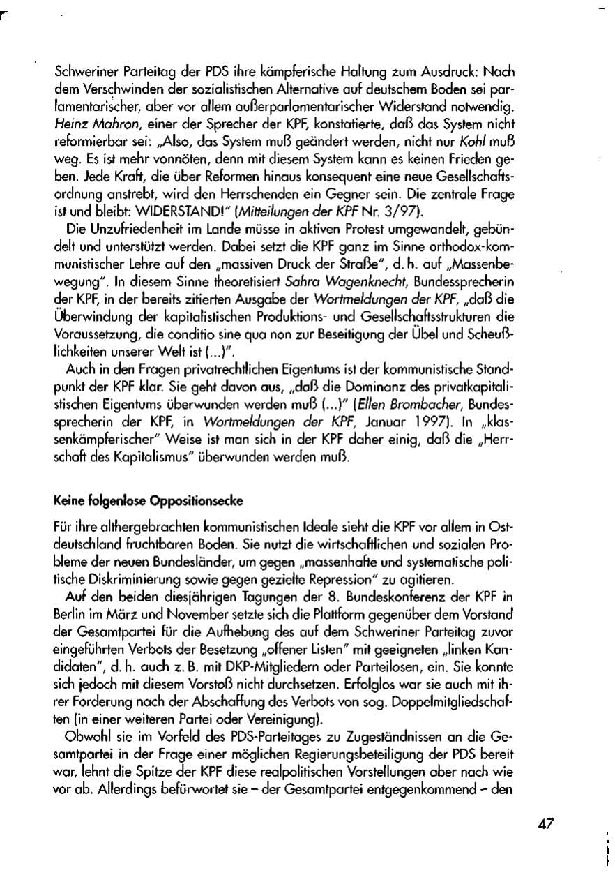 Seite 49 des Verfassungsschutzbericht 1997 Thüringen