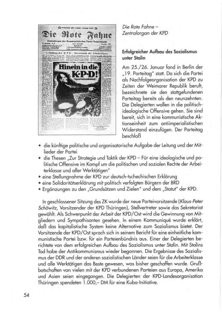 Seite 56 des Verfassungsschutzbericht 1997 Thüringen