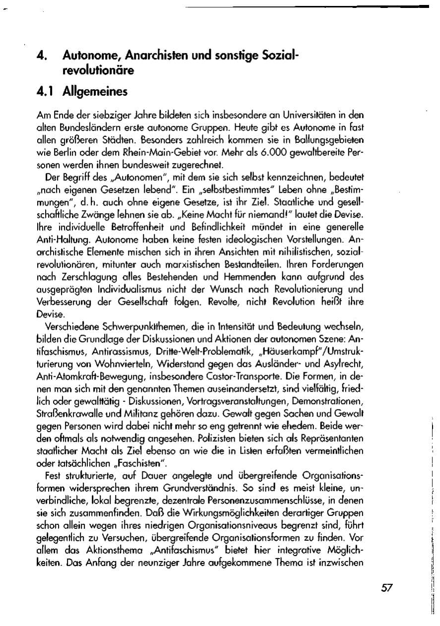 Seite 59 des Verfassungsschutzbericht 1997 Thüringen