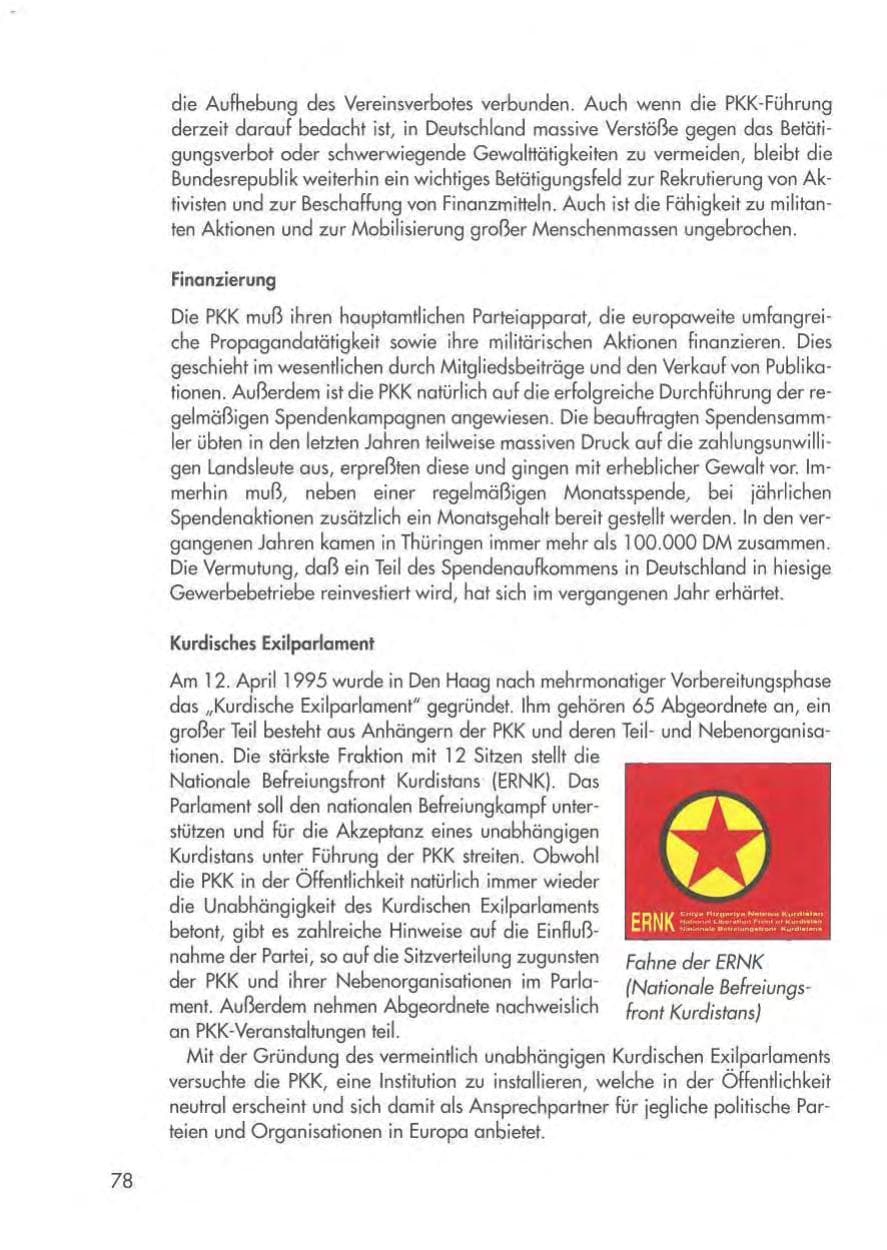 Seite 80 des Verfassungsschutzbericht 1997 Thüringen