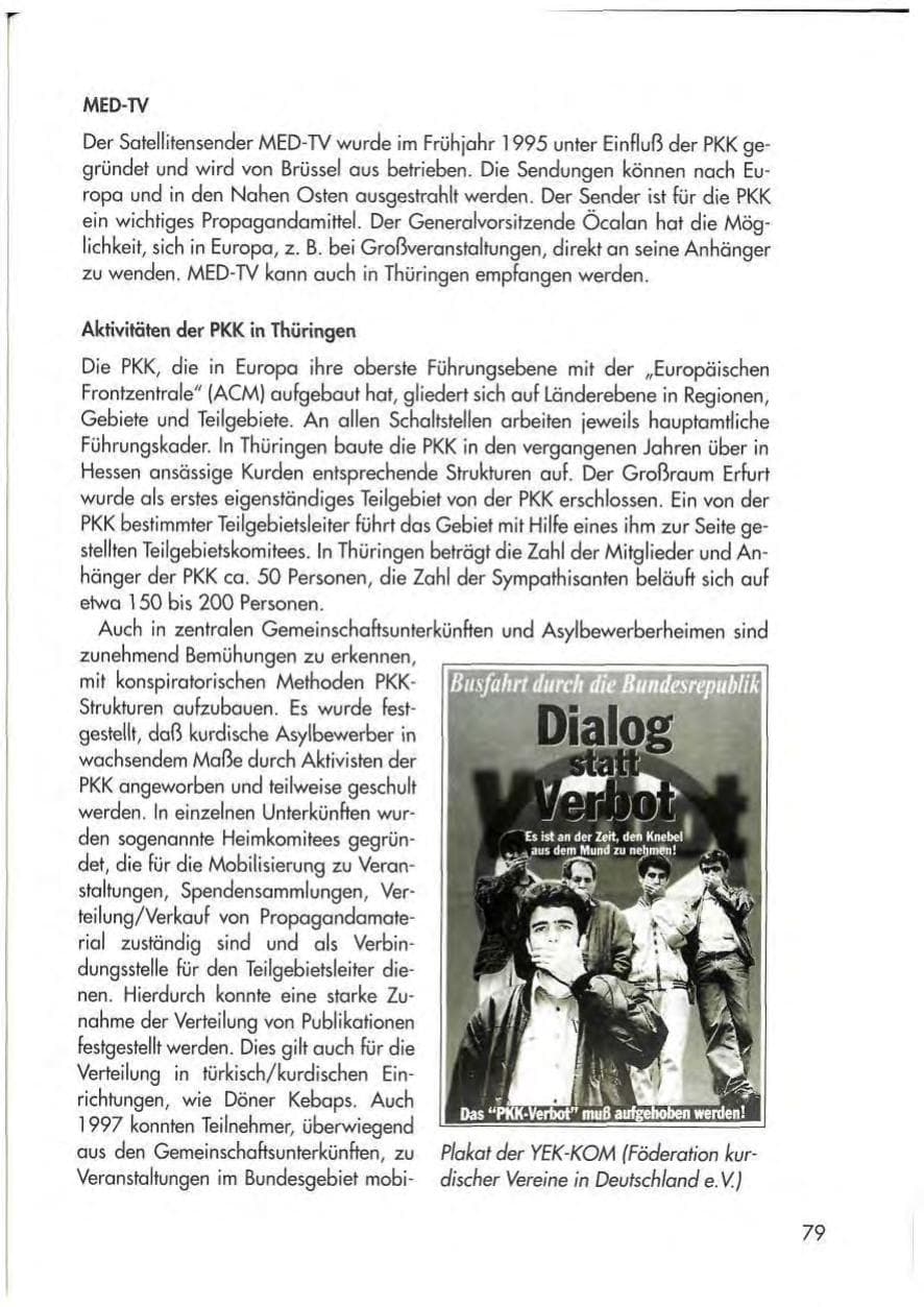 Seite 81 des Verfassungsschutzbericht 1997 Thüringen