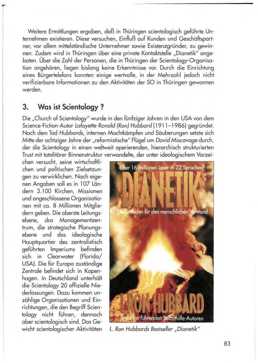 Seite 85 des Verfassungsschutzbericht 1997 Thüringen