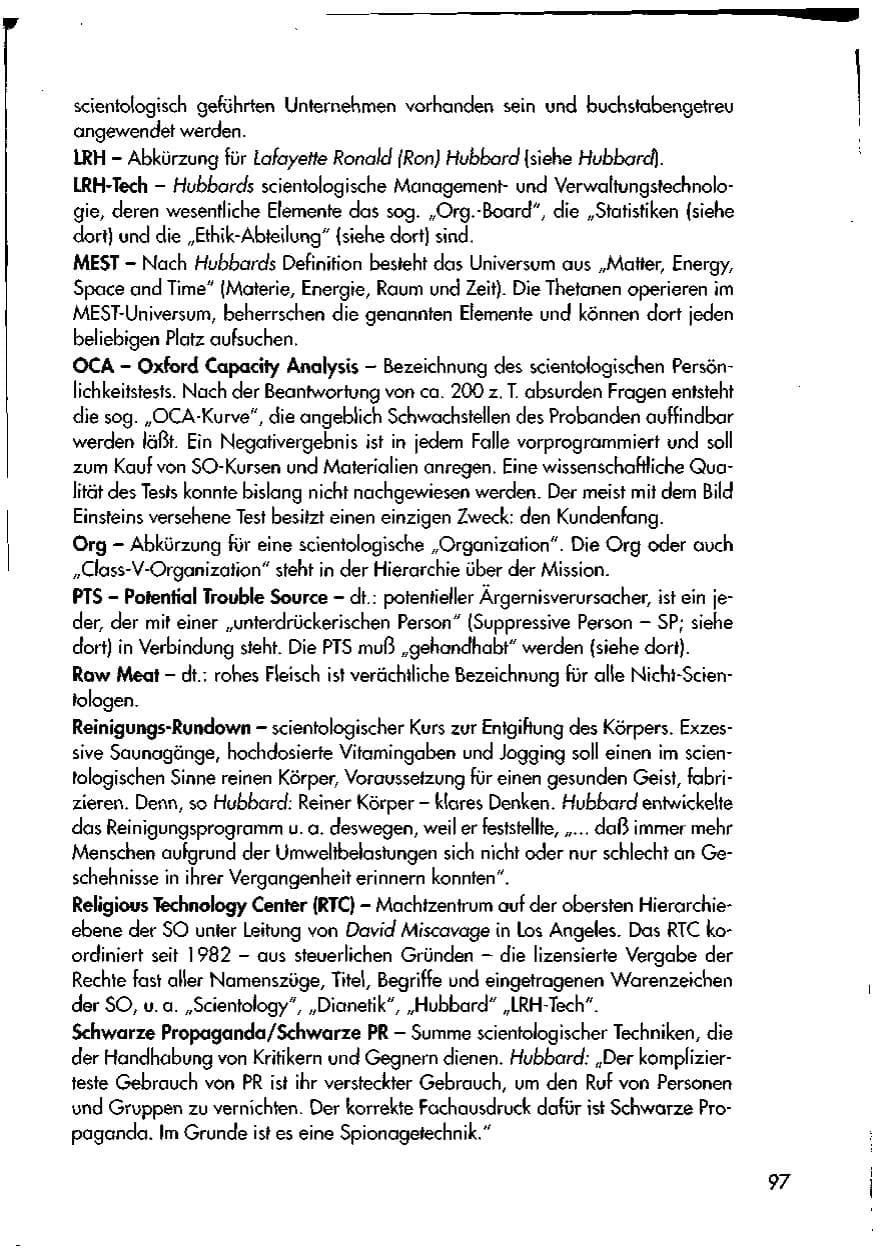 Seite 99 des Verfassungsschutzbericht 1997 Thüringen