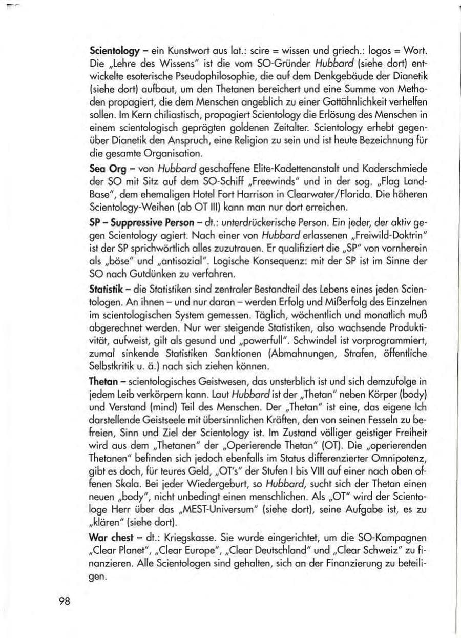 Seite 100 des Verfassungsschutzbericht 1997 Thüringen
