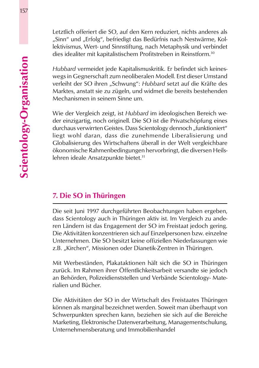 Seite 157 des Verfassungsschutzbericht 1999 Thüringen