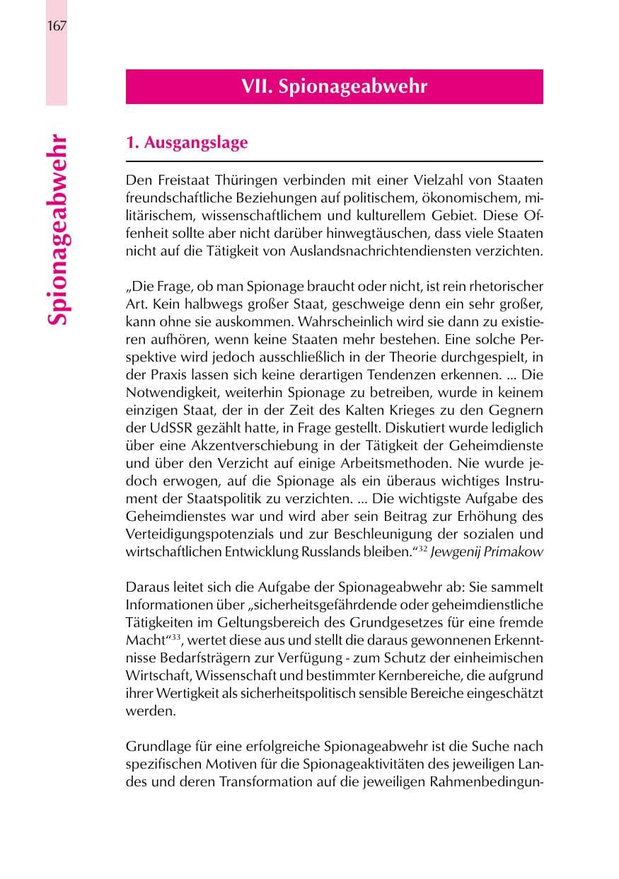 Seite 167 des Verfassungsschutzbericht 1999 Thüringen