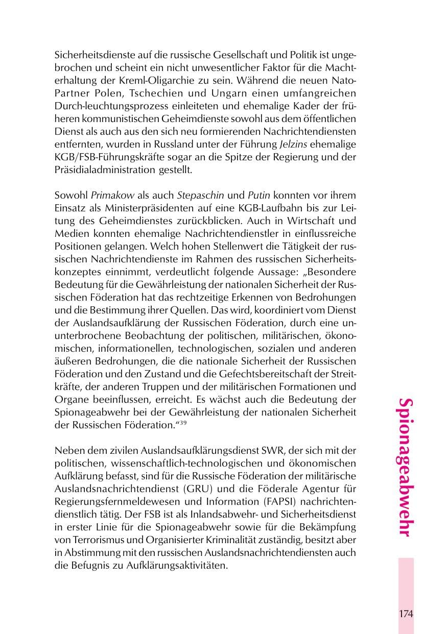 Seite 174 des Verfassungsschutzbericht 1999 Thüringen