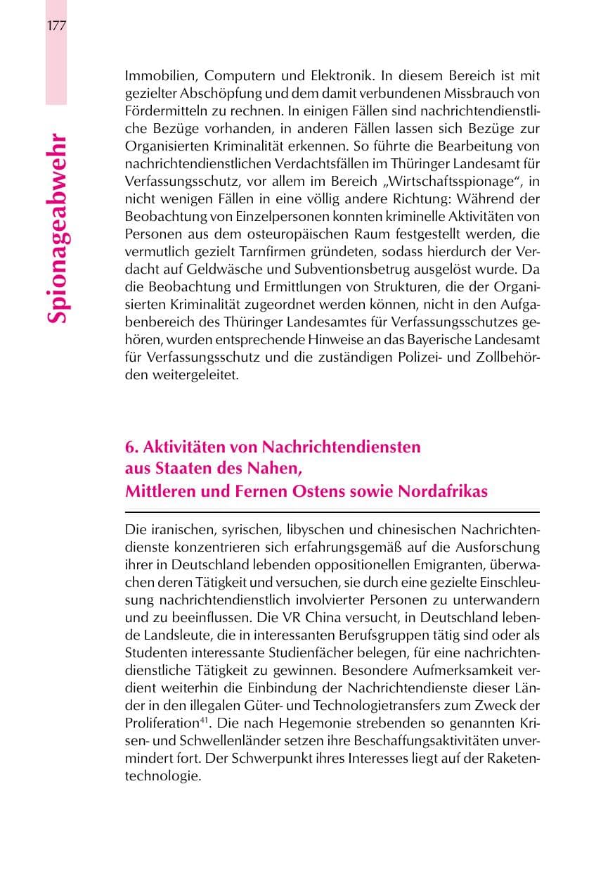 Seite 177 des Verfassungsschutzbericht 1999 Thüringen