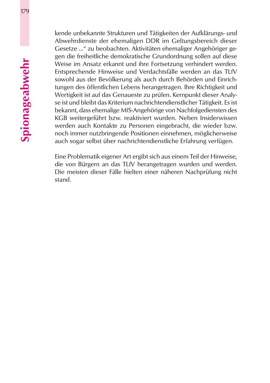 Seite 179 des Verfassungsschutzbericht 1999 Thüringen