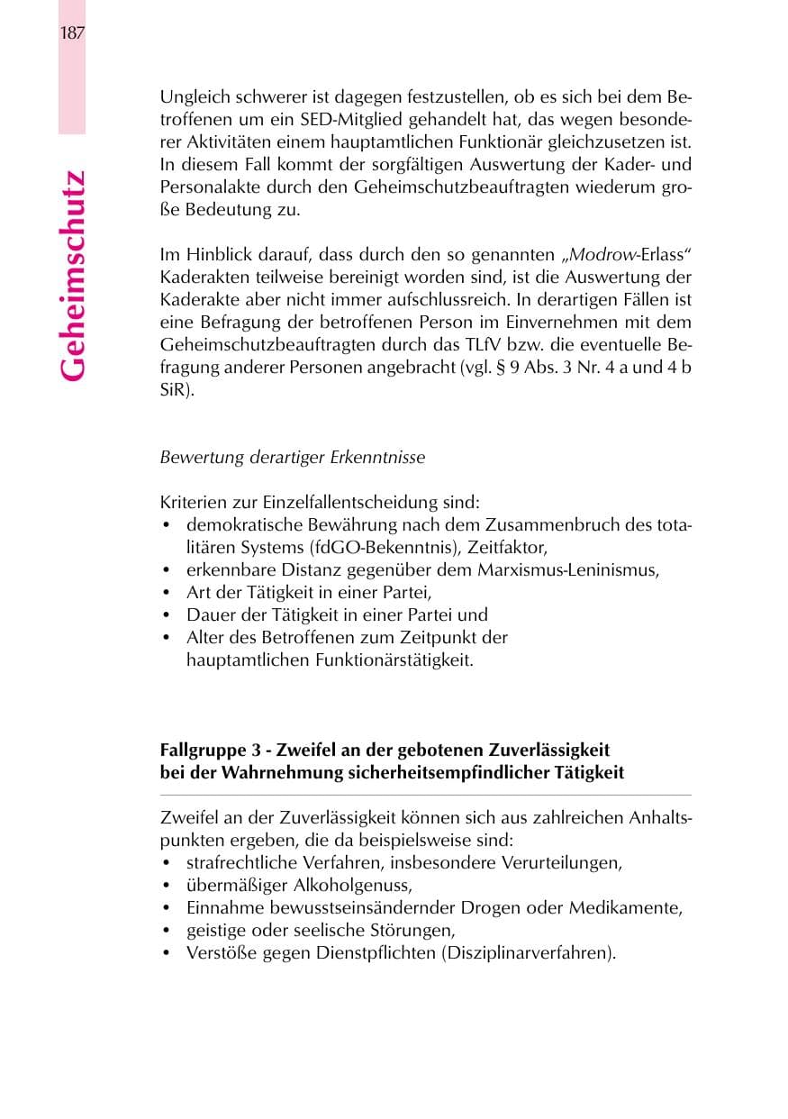 Seite 187 des Verfassungsschutzbericht 1999 Thüringen