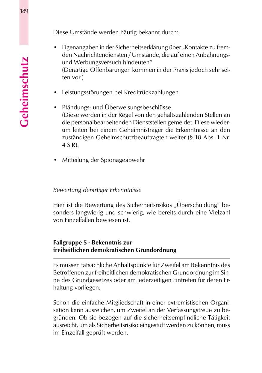 Seite 189 des Verfassungsschutzbericht 1999 Thüringen