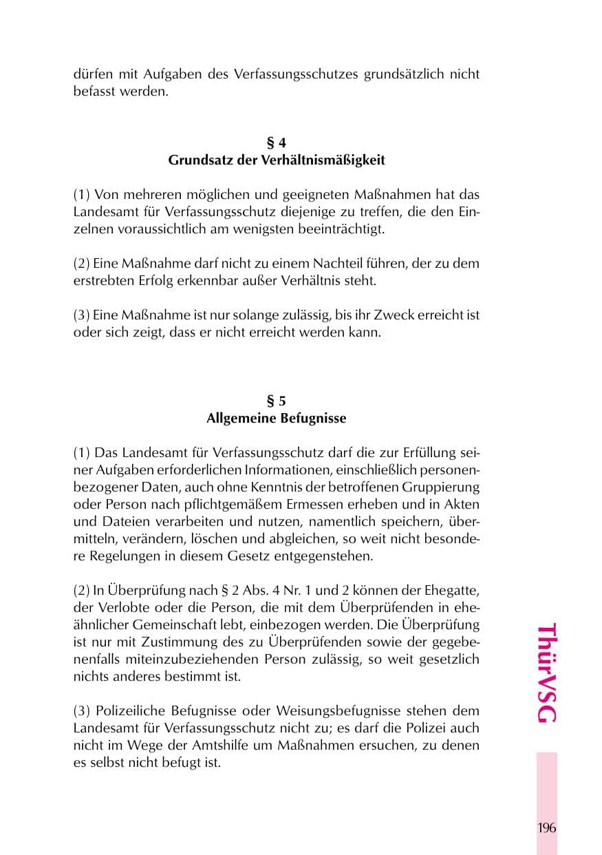 Seite 196 des Verfassungsschutzbericht 1999 Thüringen