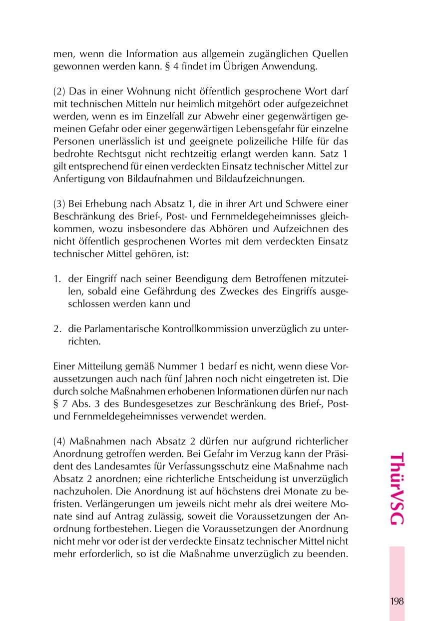 Seite 198 des Verfassungsschutzbericht 1999 Thüringen