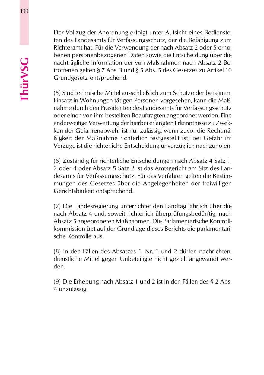 Seite 199 des Verfassungsschutzbericht 1999 Thüringen