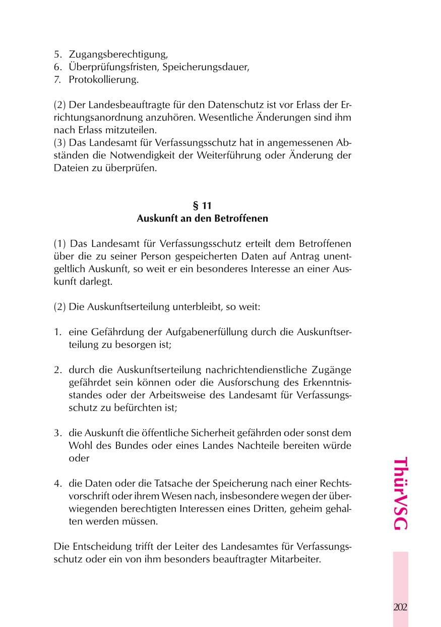 Seite 202 des Verfassungsschutzbericht 1999 Thüringen