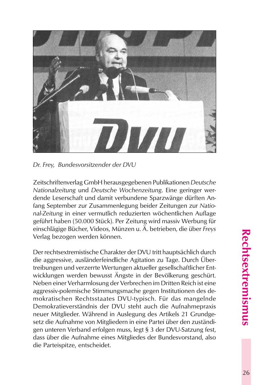 Seite 26 des Verfassungsschutzbericht 1999 Thüringen